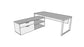 QITO001 - Qi Desk Suite - O Leg with Credenza Return