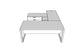 QITO003 - Qi Desk Suite - O Leg Desk with Return and Credenza