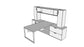 QITO008 - Qi Desk Suite - O Leg with Lateral File, Mini-Towers, Wall Mount Bin and Modesty