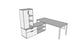 QITU007 - Qi Desk Suite - U Leg with Credenza, Stack Mini Tower and Modesty