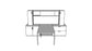 QITU008 - Qi Desk Suite - U Leg with Lateral, Mini Towers, Wall Mount Bin and Modesty