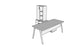 QITV007 -  Qi Desk Suite - V Leg with Credenza, Stack Mini Tower and Modesty