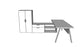QITV010 - Qi Desk Suite - O Leg with Credenza, Storage Tower and Modesty