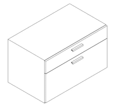 Qi Lateral  Box/File, Lock 24W x 20D x 21H, levellers