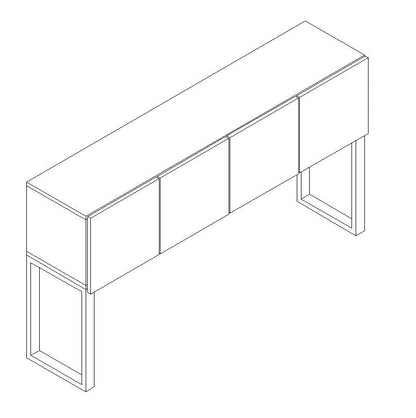 Qi Hutch "O" leg, Cupboard doors (2),