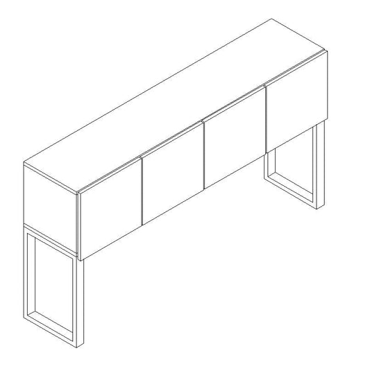 Qi Hutch "O" leg, Cupboard doors (2),