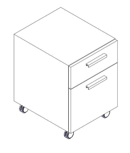 Qi Mobile Pedestal, Box/File, Lock