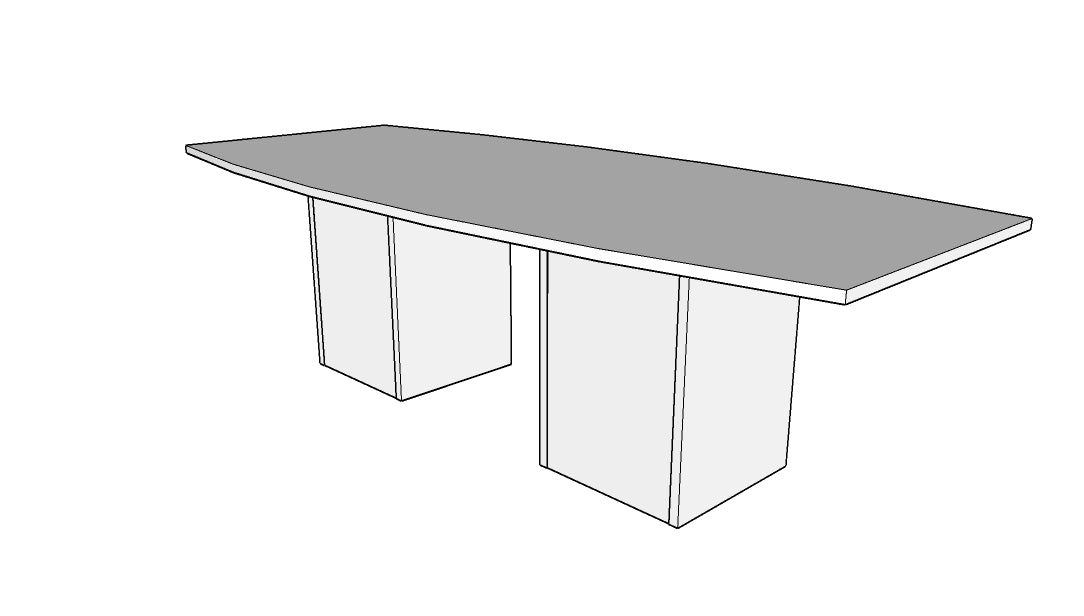 Treo Boat Conference Table with Cube Base