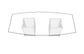 Treo Boat Conference Table with Cube Base