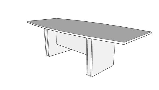 Treo Boat Conference Table with Sandwich Base