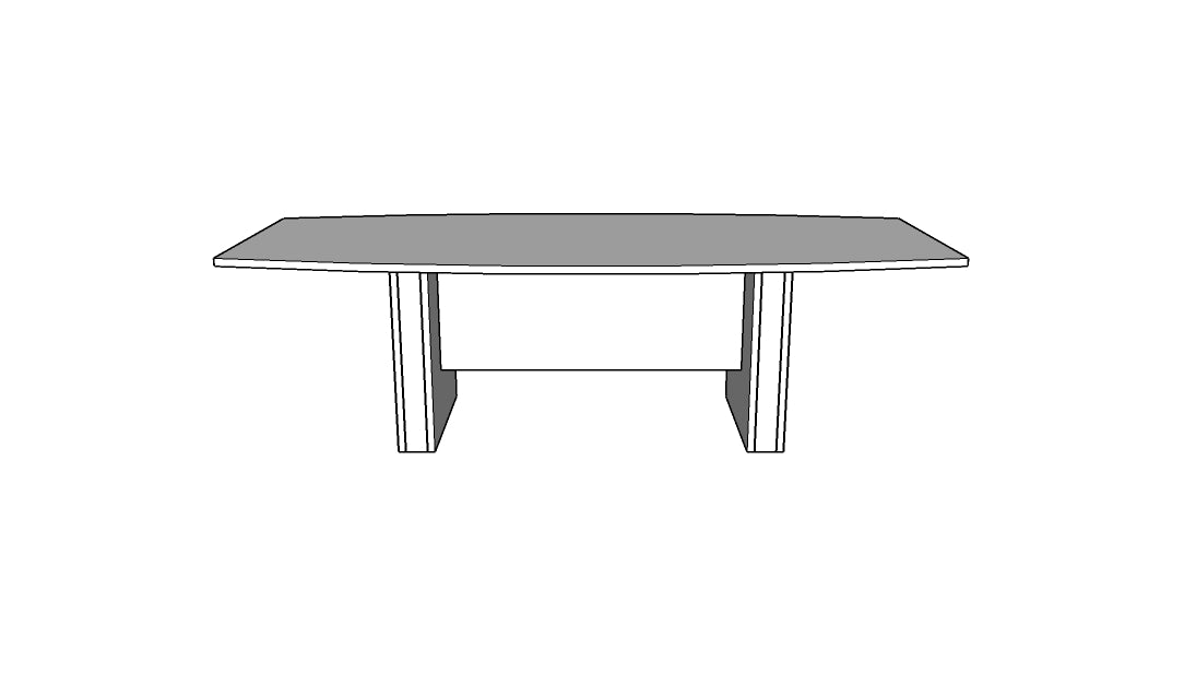 Treo Boat Conference Table with Sandwich Base