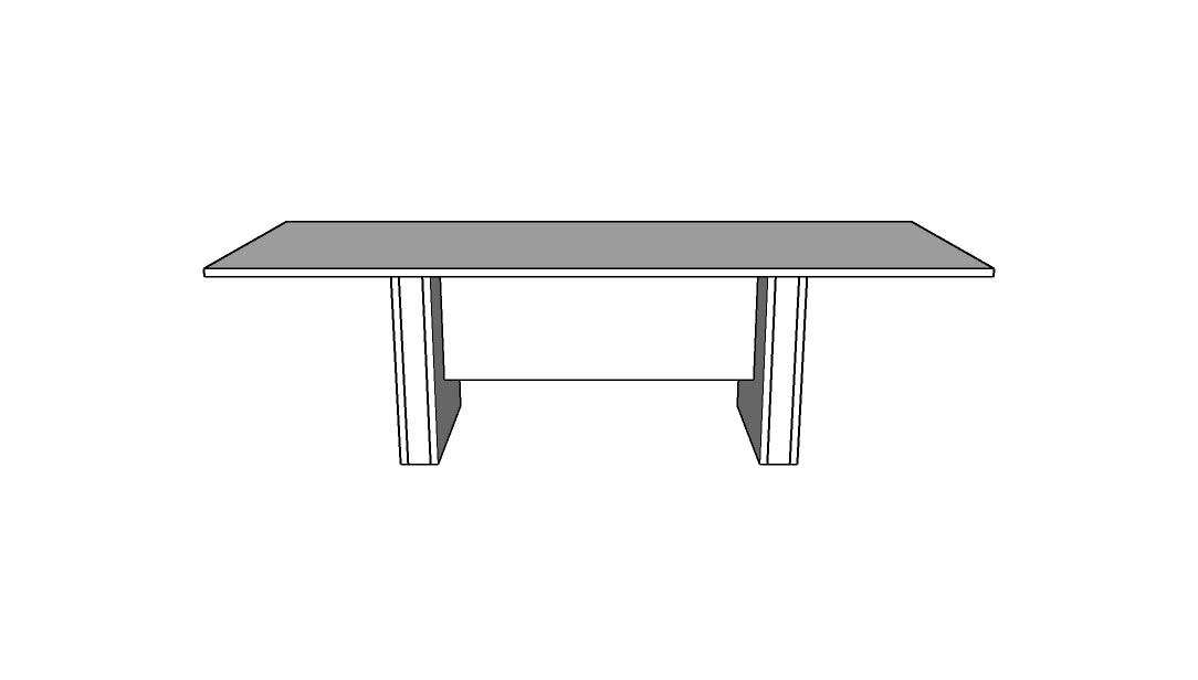 Treo Rectangular Conference Table with Sandwich Base