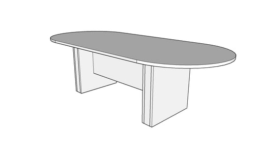 Treo Racetrack Conference Table with Sandwich Base