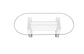Treo Racetrack Conference Table with Sandwich Base