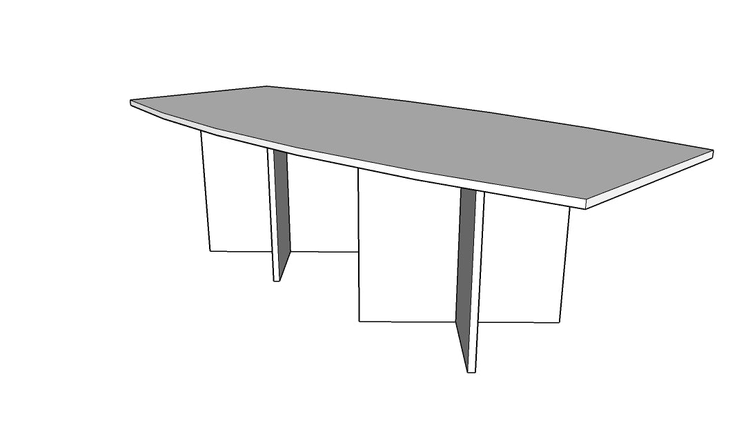 Treo Boat Conference Table with Cross Base