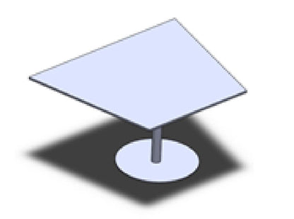 Truss, Huddle End Worksurface - Disc Base