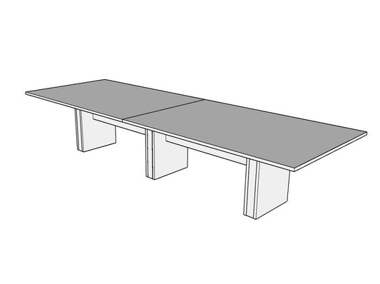 Treo Large Rectangular Conference Table with Sandwich Base