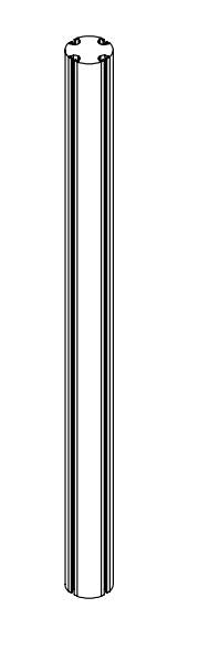 2" Round Post, 4 Slot, 90 - Style 2B