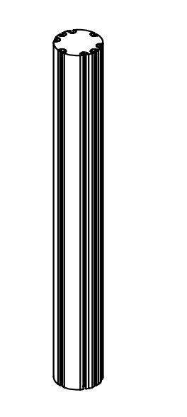 3" Round Post, 8 Slot, 90/120 - Style 8A